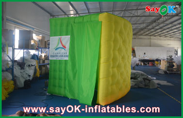 Christmas Photo Booth Foldable Inflatable Photobooth Shell Colorful Oxford Cloth With Led Strip