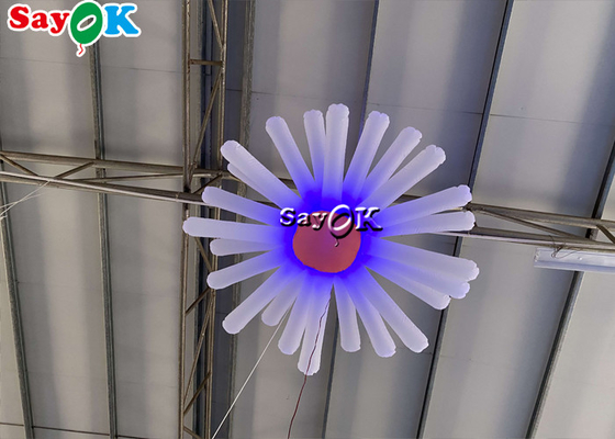 Giant Inflatable Hanging Flower With LED Lights Multi Color Wedding Decoration