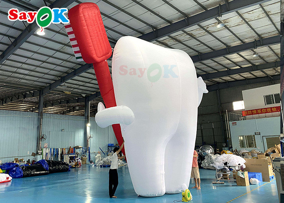 White 6m Inflatable Cartoon Characters Giant Teeth Promotion Products Inflatable Model