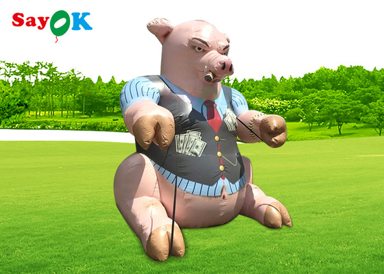 EN71 Inflatable Cartoon Characters Pig Model Advertising Outdoor Decor Blow Up Cartoon Characters