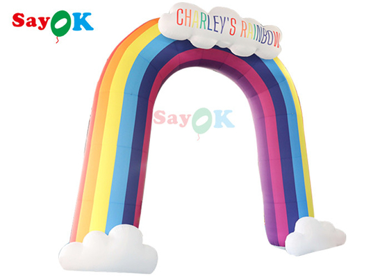 Rainbow Inflatable Arch Colorful Advertising Blow Up Gate For Decoration