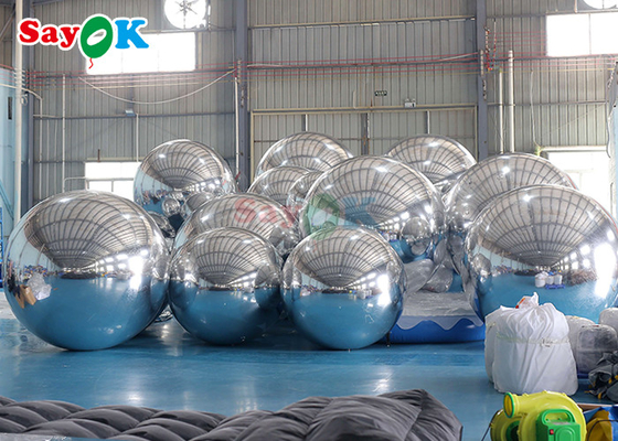 Inflatable Beach Ball Giant Inflatable Mirror Ball Event Decoration PVC Floating Sphere Mirror Balloon For Party