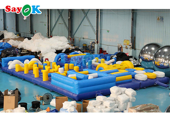 Adult Inflatable Interactive Game 36ft Giant Inflatable Obstacle Course