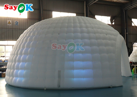26.2FT Inflatable Igloo Dome Tent Outdoor Camping Blow Up Dome Tents With Led Light