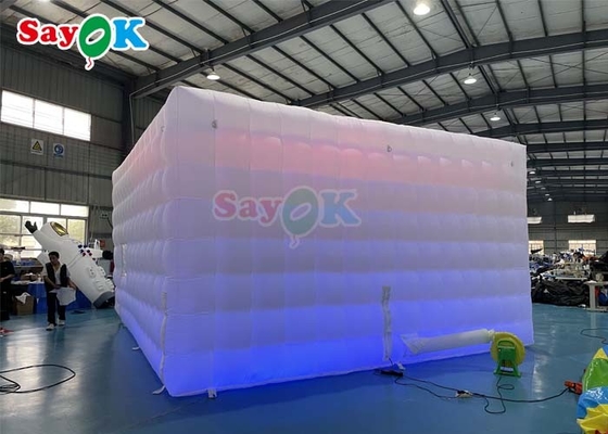 19.7ft Commercial Inflatable Led Light Tent Outdoor Inflatable Air Cube Tent For Party Events