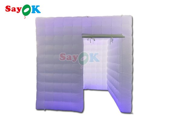 Wholesale White Inflatable LED Photo Booth Portable Inflatable Square Single Door Photo Booth