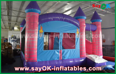 Inflatable Bouncy Slides 0.55mm PVC Inflatable Bouncer Dream Princess Castle Trampoline