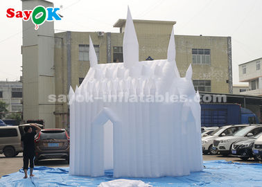 White 210D Oxford Cloth Inflatable Bouncy Castle For Children Customized Size