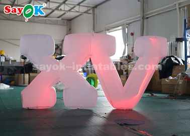 1.2m High Inflatable Lighting Decoration / Inflatable LED Letter Easy Set Up