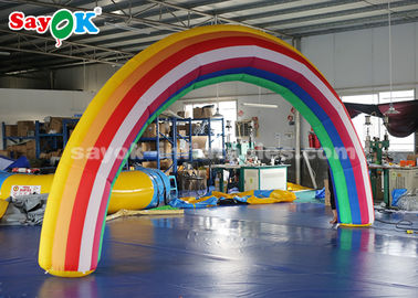 Custom Inflatable Arch 210D Oxford Cloth 6*3mH Inflatable Rainbow Arch For Rental Business