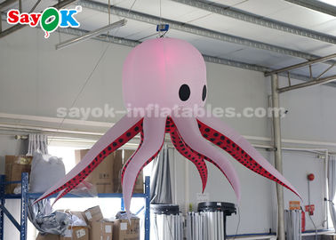 2m Nylon Cloth Inflatable Octopus With Remote Controller For Party Decoration