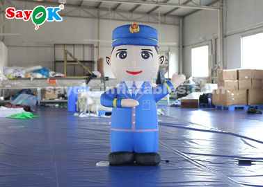 Advertising Inflatable 1.5m Height Inflatable Cartoon Characters Police Model For Advertiement