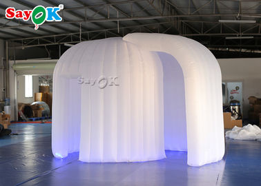 Christmas Photo Booth White Inflatable Photo Booth 4*3*2.4m With Air Blower And Remote Controller