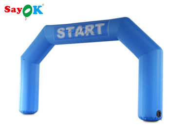 Entrance Gate Arch Designs Blue Start Line Inflatable Arch With Air Blower For Promotions Customized Logo
