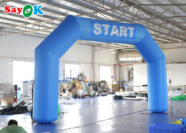 Entrance Gate Arch Designs Blue Start Line Inflatable Arch With Air Blower For Promotions Customized Logo