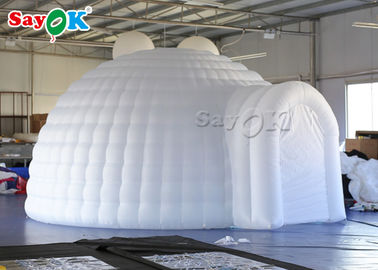 Tent Inflatable 5m White Inflatable Igloo Dome Tent  With Led Light For Wedding Event