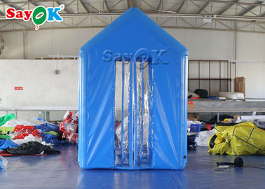 2x2x3M Blue PVC  Inflatable Medical Tent Human Atomization Disinfection Door Channel