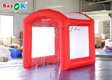 Inflatable Intergrated Disinfection Tent In Supermarket Red And White