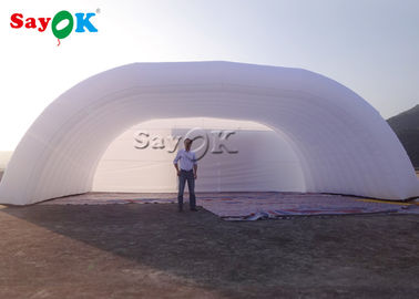 Inflatable Lawn Tent 12x6x5mH White Dome Inflatable Stage Tent For Party Event