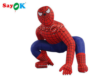 Blow Up Cartoon Characters Super Hero 2.5m Red Inflatable Spiderman For Ceremony Decoration