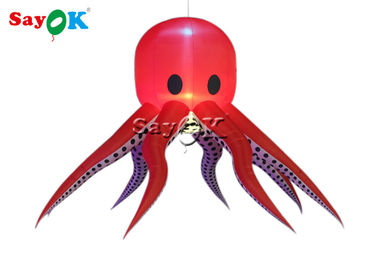 Red 190T Nylon Octopus Tentacles 3m Inflatable Lighting Decoration