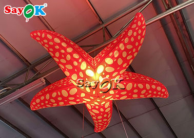Events Party Decorating Hanging 2m Red LED Inflatable Sea Star