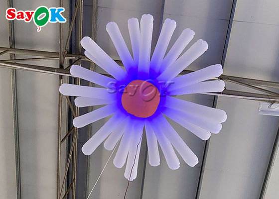 Hanging Event Inflatable Flower With Lights Multi Color