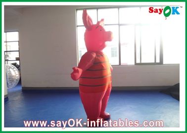 Inflatable Balloons Advertising Durable Inflatable Cartoon Characters 0.5mm PVC Piglet Moving Cartoon