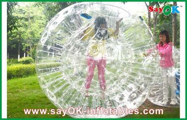Inflatable Soccer Game Transparent Inflatable Sports Games , Funny 0.8mm PVC Body Zorbing Ball