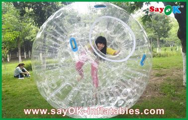 Inflatable Soccer Game Transparent Inflatable Sports Games , Funny 0.8mm PVC Body Zorbing Ball
