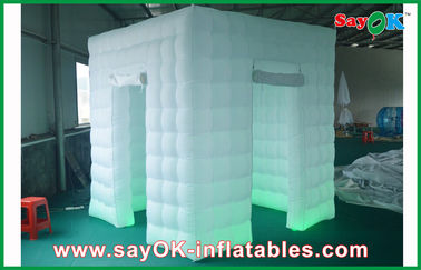 Inflatable Photo Booth Enclosure 2 Doors Inflatable Photo Booth LED Light 2.5m Color Changed With Blower